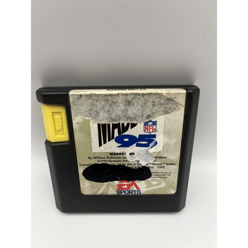 Madden NFL 95 (Sega Genesis, 1994) Authentic Cartridge Only Tested Working